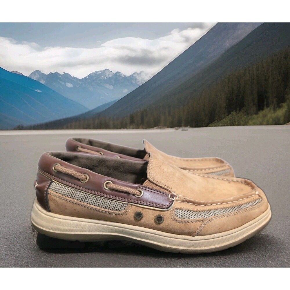 BASS PRO WORLDWIDE SPORTSMAN NANTUCKET SLIP-ON BOAT SHOES MENS SIZE 8M VGC